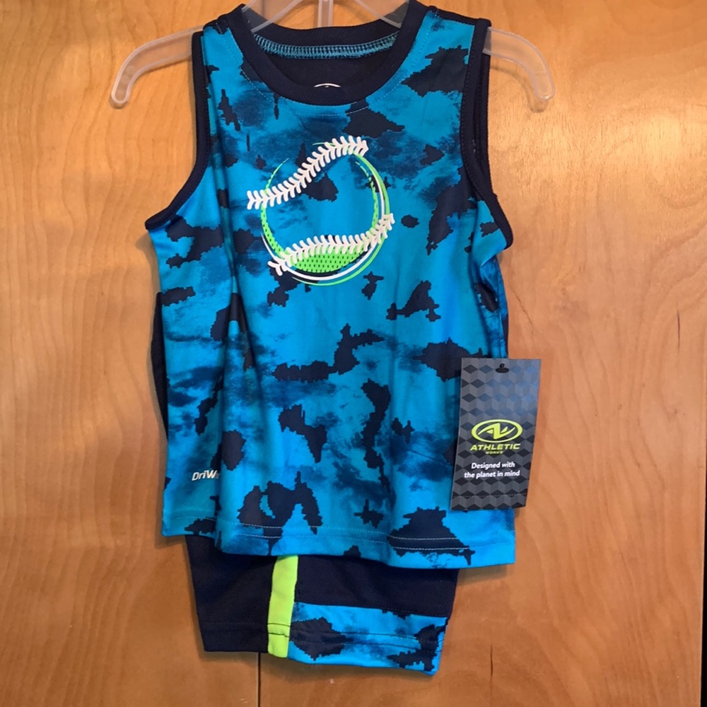 Brand New! 18 months short set. Shirt and shorts.